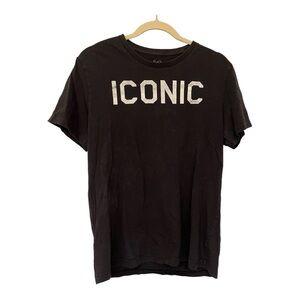 Express ICONIC Graphic Tee – Black & White 100% Cotton‎ Size Medium